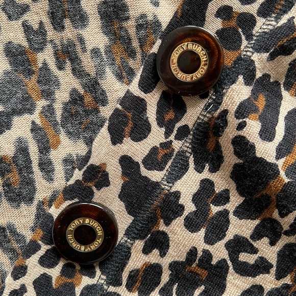 NWOT Tory Burch Leopard Cardigan - Picture 2 of 6